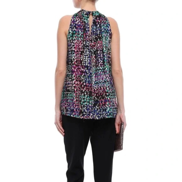 kate spade gold teal pink dotted tank size medium - Picture 2 of 12